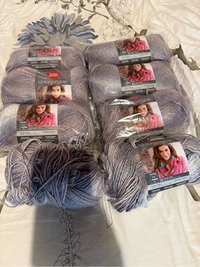 Red Heart Unforgettable Yarn in Mist - 8 Balls - Discontinued